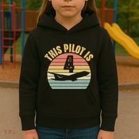 4 Year Old Airplane Pilot Aircraft 4th Birthday Aviation Kids Hoodie thumb 3