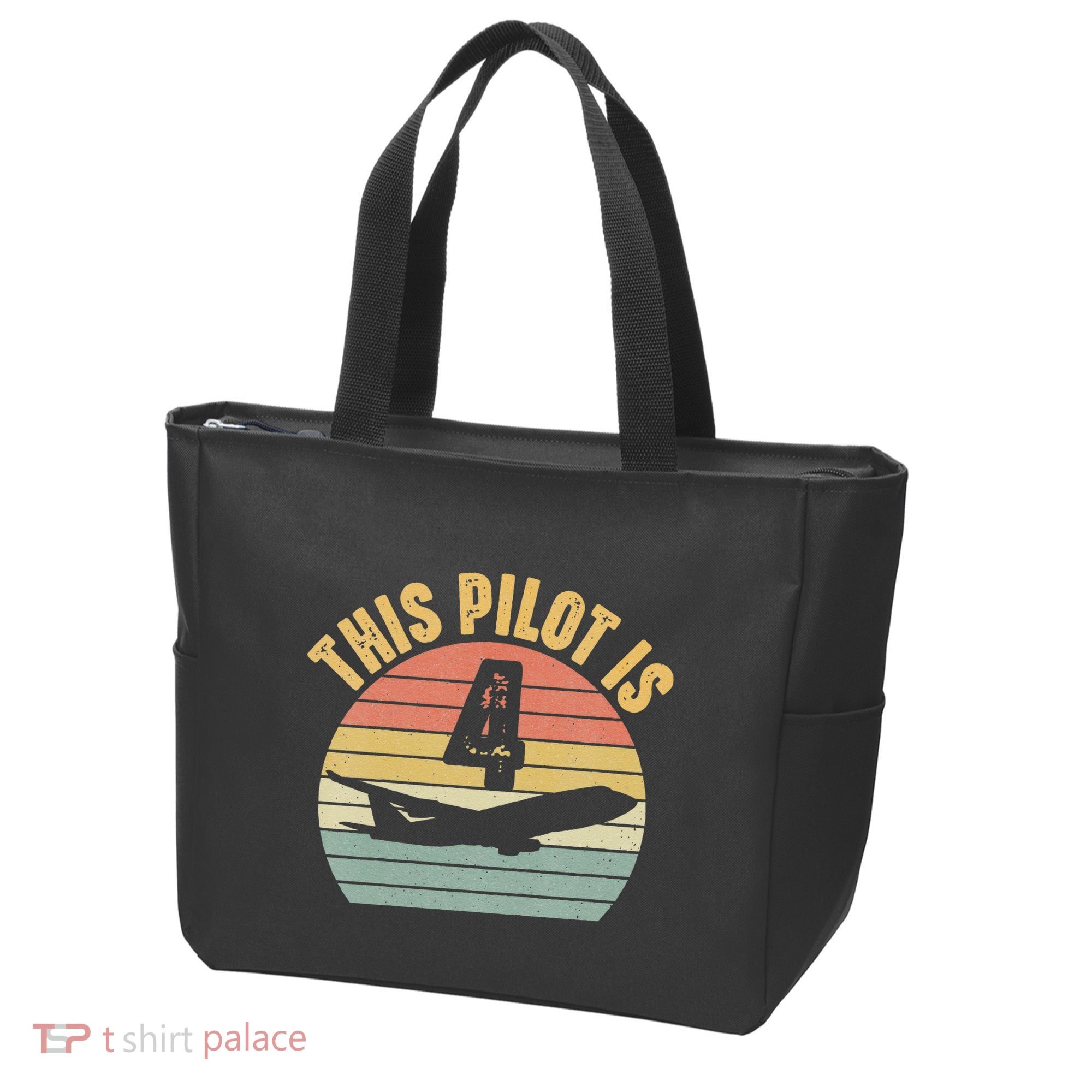 4 Year Old Airplane Pilot Aircraft 4th Birthday Aviation Tote Bag