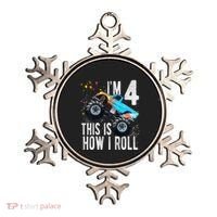 4 Year Old 4th Birthday Boy Monster Truck Car Ornament thumb 0