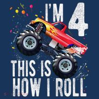 4 Year Old 4th Birthday Boy Monster Truck Car Mousepad thumb 1