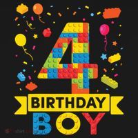 4 Year Old Building Blocks 4th Birthday Boy Backpack thumb 2