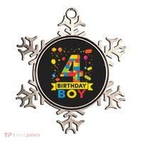 4 Year Old Building Blocks 4th Birthday Boy Ornament thumb 0