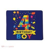 4 Year Old Building Blocks 4th Birthday Boy Mousepad thumb 0