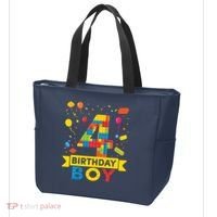4 Year Old Building Blocks 4th Birthday Boy Tote Bag thumb 3