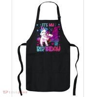 4 Years Old Unicorn Flossing 4th Birthday Unicorn Party Apron thumb 0