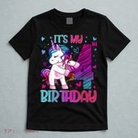 4 Years Old Unicorn Flossing 4th Birthday Unicorn Party T-Shirt thumb 5