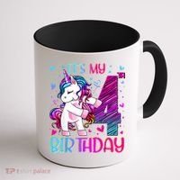 4 Years Old Unicorn Flossing 4th Birthday Unicorn Party Coffee Mug thumb 1