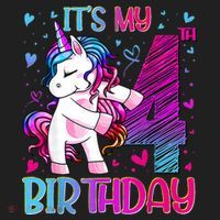 4 Years Old Unicorn Flossing 4th Birthday Unicorn Party Beanie thumb 2