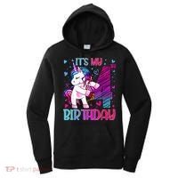 4 Years Old Unicorn Flossing 4th Birthday Unicorn Party Women's Hoodie thumb 0