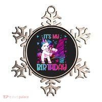 4 Years Old Unicorn Flossing 4th Birthday Unicorn Party Ornament thumb 0