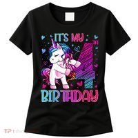 4 Years Old Unicorn Flossing 4th Birthday Unicorn Party Women's T-Shirt thumb 0