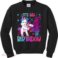 4 Years Old Unicorn Flossing 4th Birthday Unicorn Party Kids Sweatshirt thumb 0