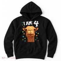 4 Years Old 4 Birthday Camels Boy Girl Camel Hoodie thumb 0