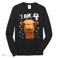 4 Years Old 4 Birthday Camels Boy Girl Camel Long Sleeve Shirt thumb 0