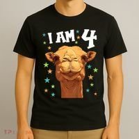 4 Years Old 4 Birthday Camels Boy Girl Camel T-Shirt thumb 3