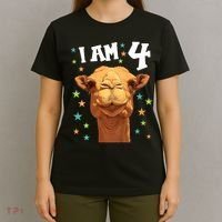4 Years Old 4 Birthday Camels Boy Girl Camel T-Shirt thumb 4