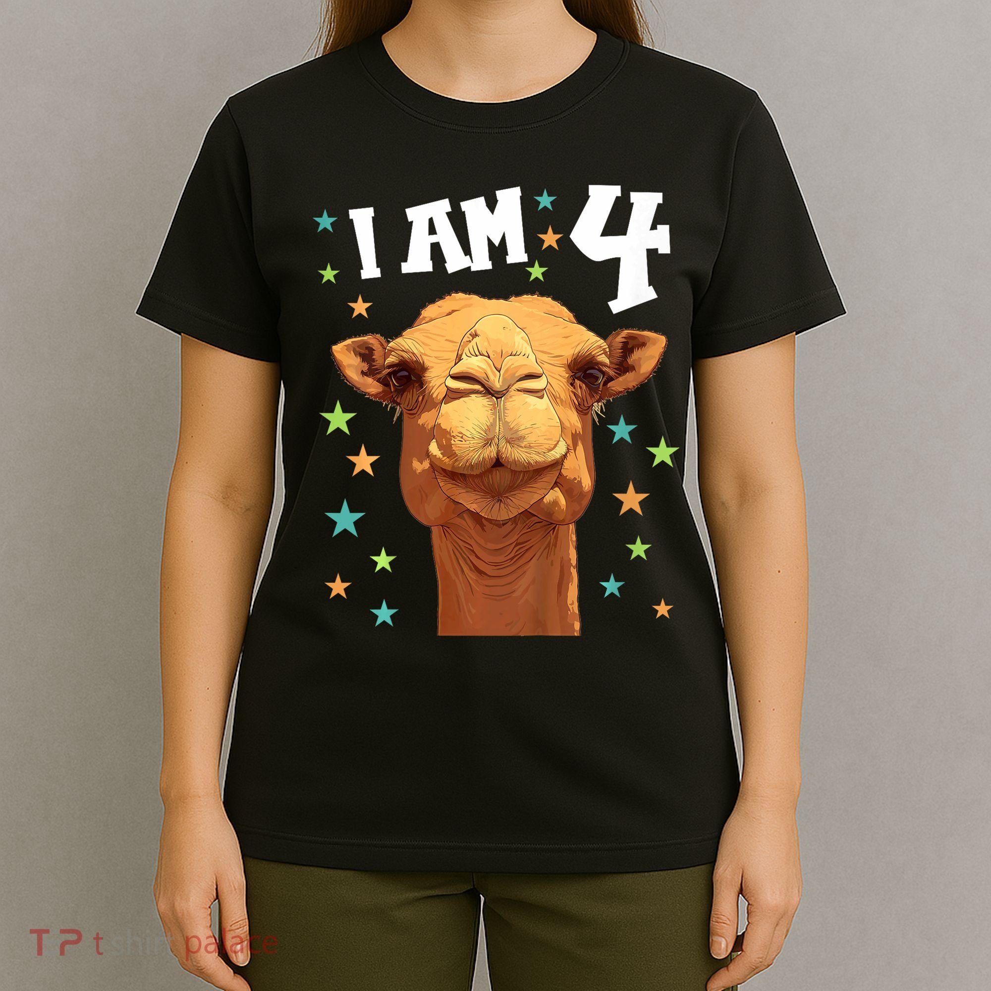 4 Years Old 4 Birthday Camels Boy Girl Camel T-Shirt