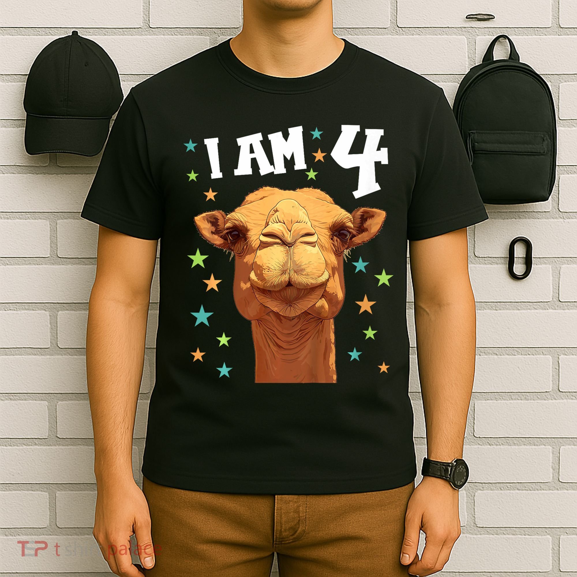 4 Years Old 4 Birthday Camels Boy Girl Camel T-Shirt