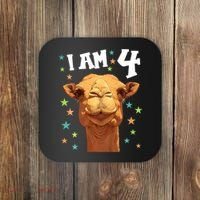4 Years Old 4 Birthday Camels Boy Girl Camel Coaster thumb 0
