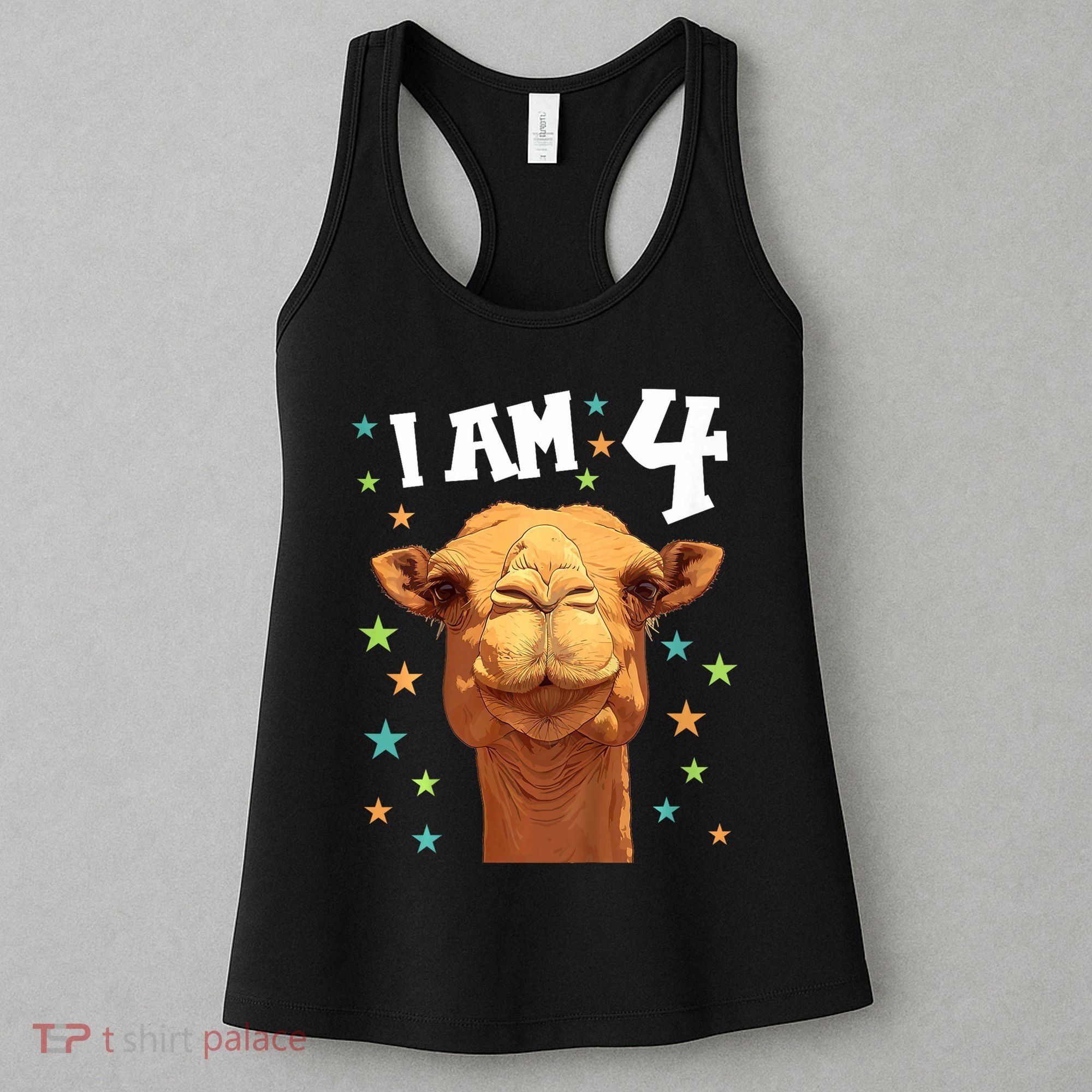 4 Years Old 4 Birthday Camels Boy Girl Camel Women's Tank Top