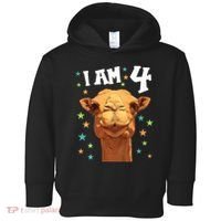 4 Years Old 4 Birthday Camels Boy Girl Camel Toddler Hoodie thumb 0