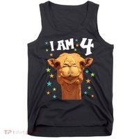4 Years Old 4 Birthday Camels Boy Girl Camel Tank Top thumb 0