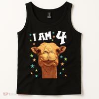 4 Years Old 4 Birthday Camels Boy Girl Camel Tank Top thumb 2