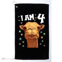 4 Years Old 4 Birthday Camels Boy Girl Camel Golf Towel thumb 0