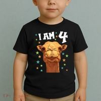 4 Years Old 4 Birthday Camels Boy Girl Camel Toddler T-Shirt thumb 2