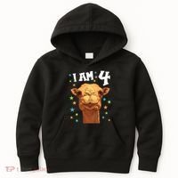 4 Years Old 4 Birthday Camels Boy Girl Camel Kids Hoodie thumb 0