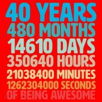 40 Years Of Being Awesome 40th Birthday Time Breakdown Santa Hat thumb 1