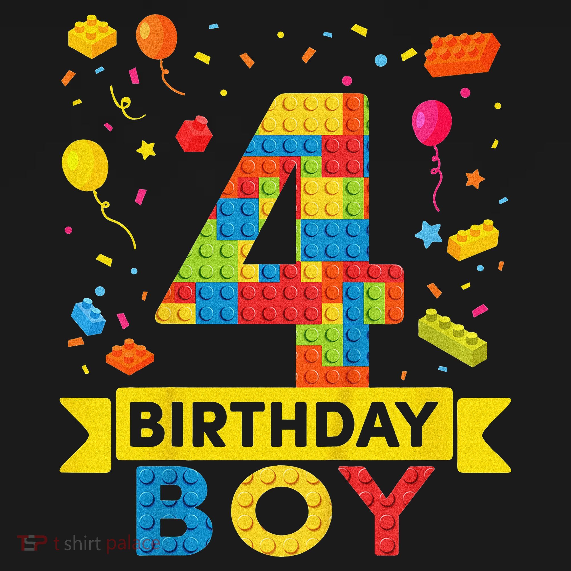 4 Year Old Building Blocks 4th Birthday Doggie Tank