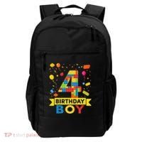 4 Year Old Building Blocks 4th Birthday Backpack thumb 0