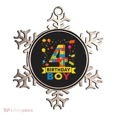 4 Year Old Building Blocks 4th Birthday Ornament