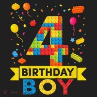 4 Year Old Building Blocks 4th Birthday Golf Towel thumb 3