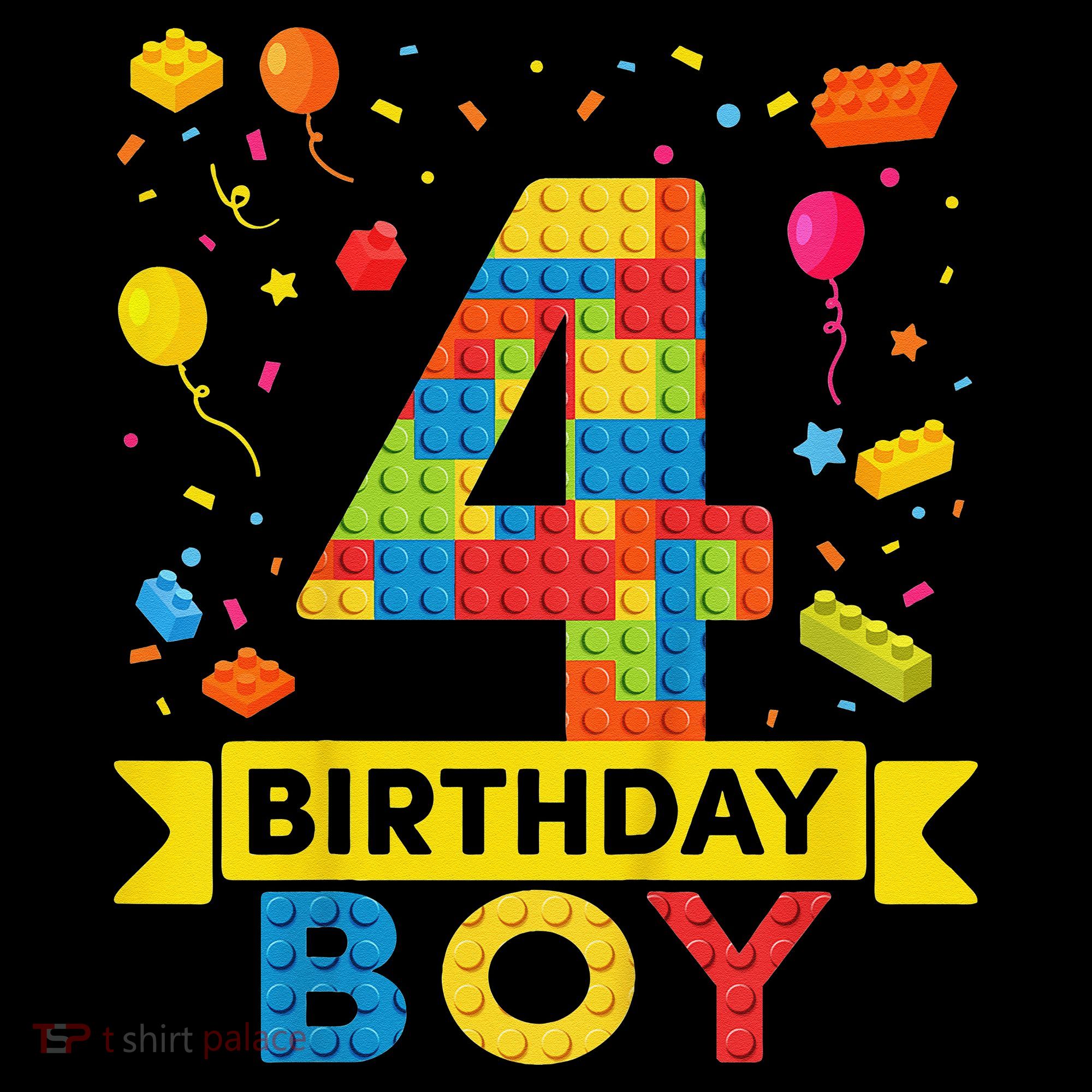 4 Year Old Building Blocks 4th Birthday Kids Sweatshirt