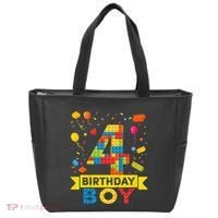 4 Year Old Building Blocks 4th Birthday Tote Bag thumb 0