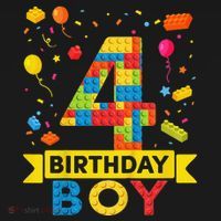 4 Year Old Building Blocks 4th Birthday Tote Bag thumb 4
