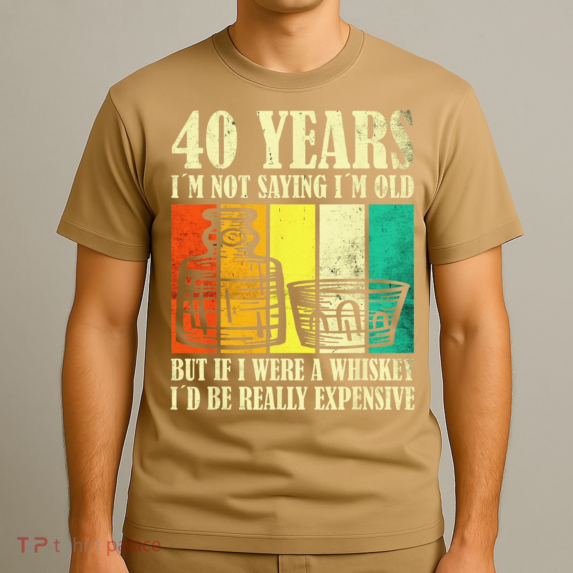 40 Year Old Vintage Bourbon Vintage Whiskey 40th Birthday T-Shirt
