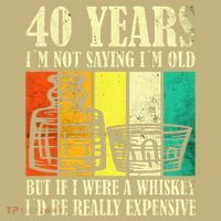 40 Year Old Vintage Bourbon Vintage Whiskey 40th Birthday T-Shirt thumb 7