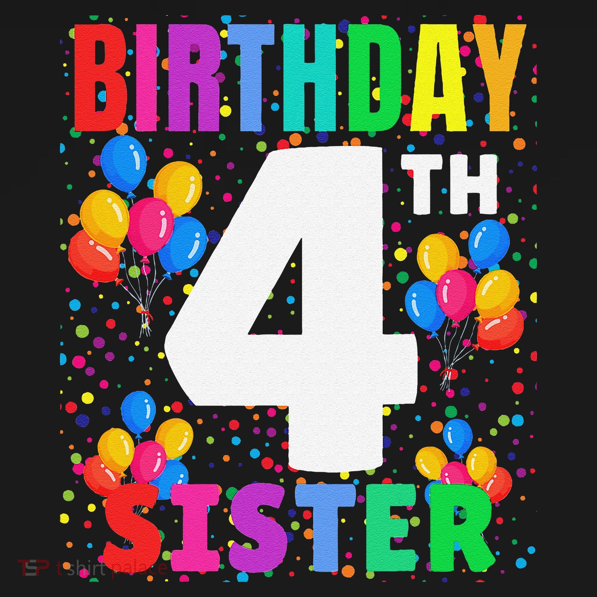 4 Years Old ItS My 4th Birthday Crew Balloons For Sister Apron
