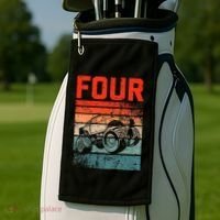 4 Year Old 4th Birthday Monster Truck Golf Towel thumb 2