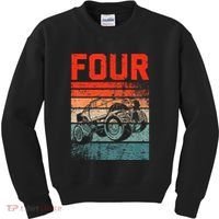 4 Year Old 4th Birthday Monster Truck Kids Sweatshirt thumb 0