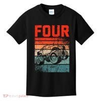 4 Year Old 4th Birthday Monster Truck Kids T-Shirt thumb 0
