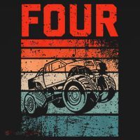 4 Year Old 4th Birthday Monster Truck Tote Bag thumb 4