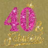40 Years Old Gift 40 & Fabulous 40th Birthday Pink Crown Garment-Dyed Women's Muscle Tee thumb 6