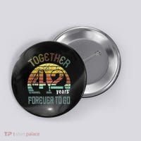 42nd Years Wedding Anniversary Gifts For Couples Matching 42 Button thumb 0