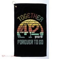 42nd Years Wedding Anniversary Gifts For Couples Matching 42 Golf Towel thumb 0