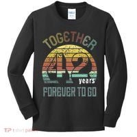 42nd Years Wedding Anniversary Gifts For Couples Matching 42 Kids Long Sleeve Shirt thumb 0