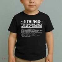 5 Things You Should Know About My Crazy Grandma Toddler T-Shirt thumb 2